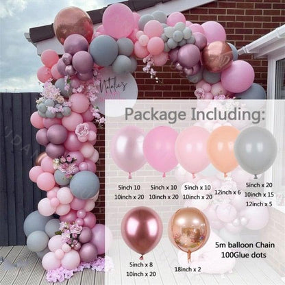 Perfect Set Of Pink Purple Balloon Set Arch Garland Kit For Wedding Birthday Anniversary Balloons For Party Decorations