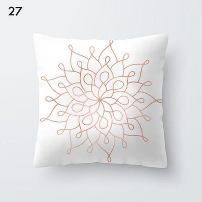 Pink Geometric Decorative Pillow Cushion Covers Polyester Pillow Case Home Pillowcase Decorative Pillowcase For Sofa Cute Charming Home Decor Cushion Cover