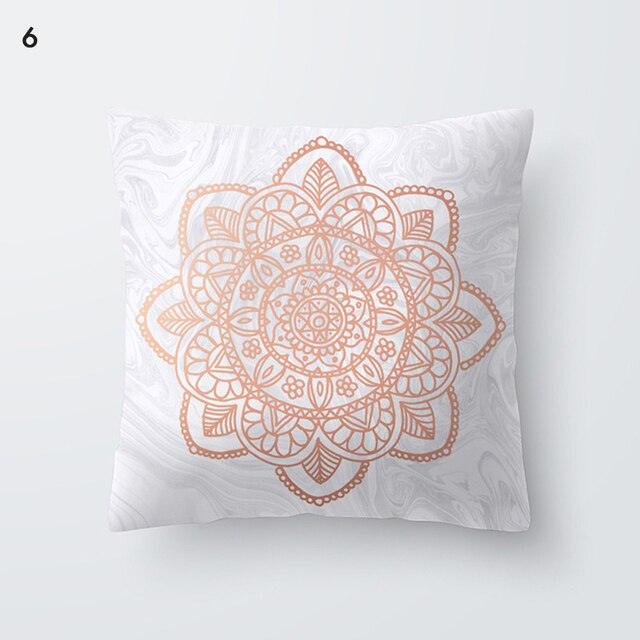 Pink Geometric Decorative Pillow Cushion Covers Polyester Pillow Case Home Pillowcase Decorative Pillowcase For Sofa Cute Charming Home Decor Cushion Cover