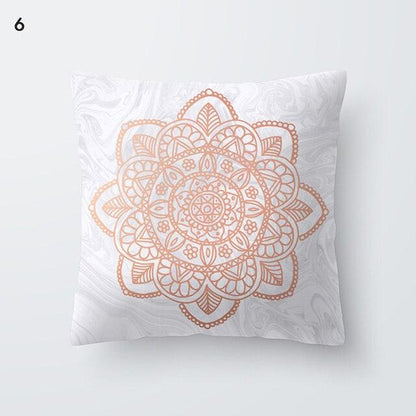 Pink Geometric Decorative Pillow Cushion Covers Polyester Pillow Case Home Pillowcase Decorative Pillowcase For Sofa Cute Charming Home Decor Cushion Cover