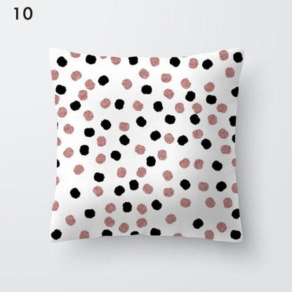 Pink Geometric Decorative Pillow Cushion Covers Polyester Pillow Case Home Pillowcase Decorative Pillowcase For Sofa Cute Charming Home Decor Cushion Cover