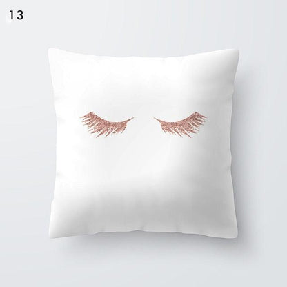 Pink Geometric Decorative Pillow Cushion Covers Polyester Pillow Case Home Pillowcase Decorative Pillowcase For Sofa Cute Charming Home Decor Cushion Cover