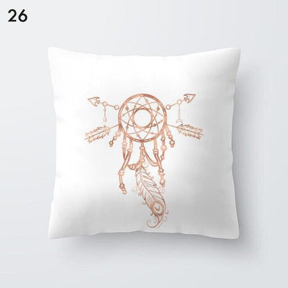 Pink Geometric Decorative Pillow Cushion Covers Polyester Pillow Case Home Pillowcase Decorative Pillowcase For Sofa Cute Charming Home Decor Cushion Cover