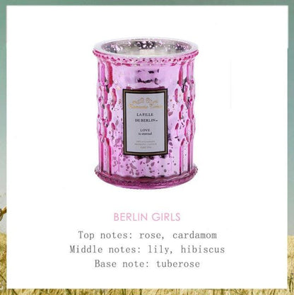 Plant Essential Oil Scented Candle Natural Coconut Wax Smokeless Candles 100% Coconut Hand Poured Coconut Candle Highly Scented Soothe Nerves Glass Cup Aromatic Candle Birthday Gift