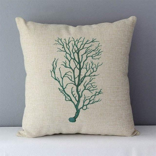 Plants Life Trees Printed Cozy Cushion For Couch Seat Back Cushions Home Decorative Pillow Covers Colorful Different Shaped Trees Linen Printed Pillowcases Autumn Square Decorative Cushion Covers Soft For Sofa Bed 45x45CM