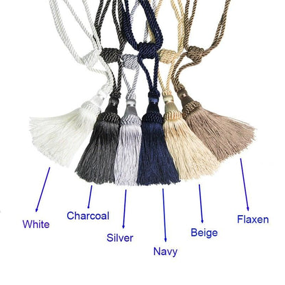 Polyester Tassel Curtain Tieback Handmade Hanging Tassels Fringe Curtains Holder Buckle Rope Decor Room Accessories European Style High-Grade Curtains Tieback Rope Tassel Holdbacks