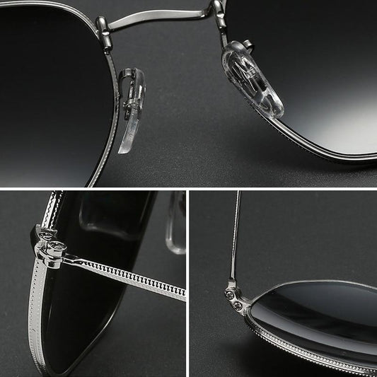 Polygon Sunglasses For Men Retro Hexagon Glasses For Women Mirror Eyeglasses for Women/Men Design Hexagon Polarized Sunglasses for Women Trendy Metal Frame Small Square Sunglasses UV400 Vintage Retro Shades