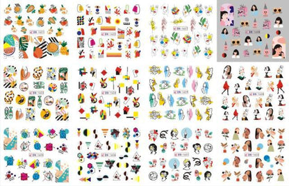 Pop Art Nail Stickers Sexy Girl Designs Comics Water Transfer Decals Manicure Lips Nail Art Decorations Slider Nail Art Stickers Decals Nail Art Supplies Valentines Day 3D Self-Adhesive Nail Decorations Accessories Women Girls Manicure Decorations