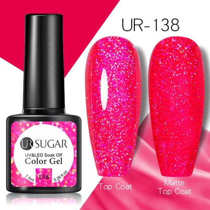 Popular 2022 Modern New Elegant Silver Purple Nail Gel Polish 7.5ml UV Manicuring Elegant Glossy Colororful Stylish Nail Design For Women