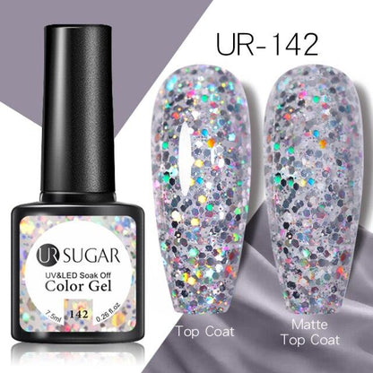 Popular 2022 Modern New Elegant Silver Purple Nail Gel Polish 7.5ml UV Manicuring Elegant Glossy Colororful Stylish Nail Design For Women