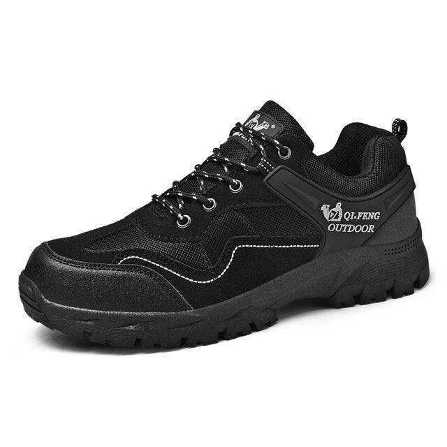 Popular Outdoor Casual Shoes Hiking Men High Quality Sneakers Mountain Climbing Work Footwear Hiking Shoes Low Cut Boots Leather Walking Shoes For Outdoor Training Casual Work