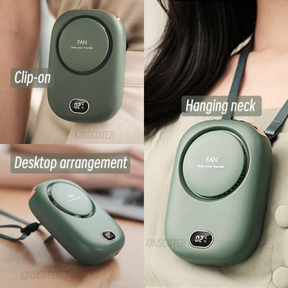 Portable Lazy Hanging Neck Fan Mini Cooling Fans Bladeless USB Rechargeable Sports Cooling Fan For Outdoor Sports Travel Personal Fan for Neck Portable USB Mini Fan