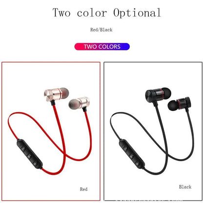 Portable Magnetic Sport Bluetooth Wireless Stereo Earphones For Workout Gym Noise Cancelling Earphones