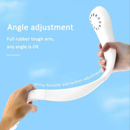 Portable Neck Fan USB Rechargeable 1200mAh Bladeless Fan Mini Electric Ventilator Silent Neckband Wearable Cooling for Sports Rechargeable Bladeless Headphone Design Neck Fans