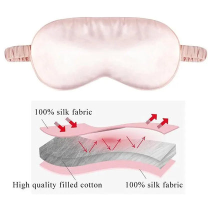 Portable Sleeping Eye Mask Cover Eye Patch Smooth Blindfold Rest Relax Eye Cover Soft And Comfortable Night Blindfold For Women