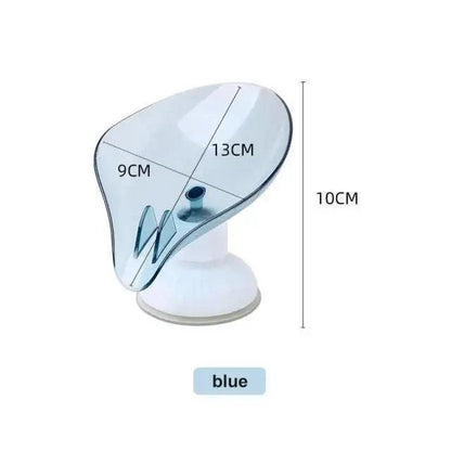 Portable Soap Dish Leaf Shape Soap Holder Leaf Shaped Soap Box Soap Dish For Bathroom Suction Cup Bathroom Storage For Soap Soap Dishes Sponge Container with Suction Cup Leaf Shape Self Draining for Bathroom Kitchen Sink