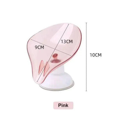 Portable Soap Dish Leaf Shape Soap Holder Leaf Shaped Soap Box Soap Dish For Bathroom Suction Cup Bathroom Storage For Soap Soap Dishes Sponge Container with Suction Cup Leaf Shape Self Draining for Bathroom Kitchen Sink