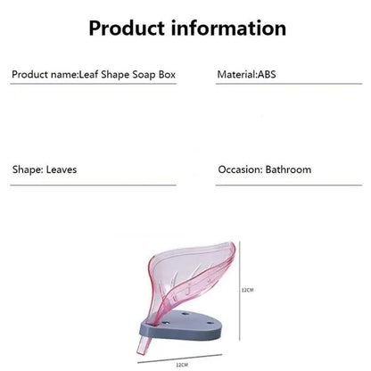 Portable Soap Dish Leaf Shape Soap Holder Leaf Shaped Soap Box Soap Dish For Bathroom Suction Cup Bathroom Storage For Soap Soap Dishes Sponge Container with Suction Cup Leaf Shape Self Draining for Bathroom Kitchen Sink