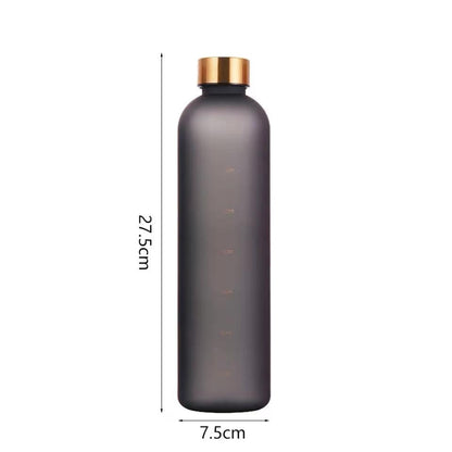 Portable Space Cup Sports Water Bottle Fruit Lemon Juice Drinking Bottle Outdoor travel camping plastic cup beverage utensils Motivational Water Bottle with Time Marker to Drink Reusable Plastic Bottle with BPA Free for Gym and Sports