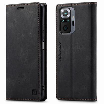 Premium Leather PU Flip Case Magnetic Flip Case Card Slot Silicone Bumper Protective Case For Xiaomi Redmi Note 10 Case Flip Matte Leather Cover For Redmi Note 10 s Por Max 10s Case Luxury Wallet Strong Magnetic Cover