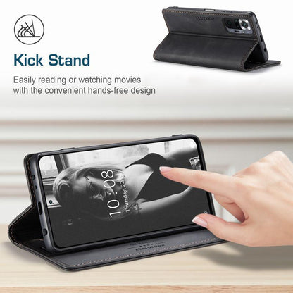 Premium Leather PU Flip Case Magnetic Flip Case Card Slot Silicone Bumper Protective Case For Xiaomi Redmi Note 10 Case Flip Matte Leather Cover For Redmi Note 10 s Por Max 10s Case Luxury Wallet Strong Magnetic Cover