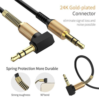 Premium Quality 3.5mm Audio AUX Cable Jack For Speake Car Headphones Mobile