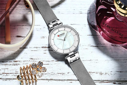 Women's Luxury Watches In Excellent Background And Zircon Designs Business Style Wristwatch Perfect Gift For Her