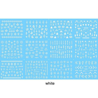 Gold Moon Star 3D Nail Stickers Ultra-thin Adhesive Decals Nail Art Decorations Stamping Manicure Nails Stickers Tool 3d Nail Decal Stickers Manicure Nail Art Decoration Accessories Holographic Old English Character Nail Self-Adhesive Sticker