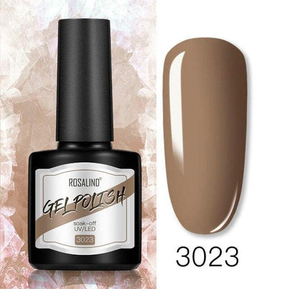Modern Womens Glossy Colorful 8ml Nail Gel Polish Permanent UV LED  High Quality Crystal Effect Design