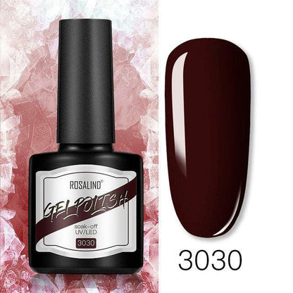 Modern Womens Glossy Colorful 8ml Nail Gel Polish Permanent UV LED  High Quality Crystal Effect Design