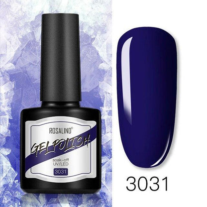 Modern Womens Glossy Colorful 8ml Nail Gel Polish Permanent UV LED  High Quality Crystal Effect Design