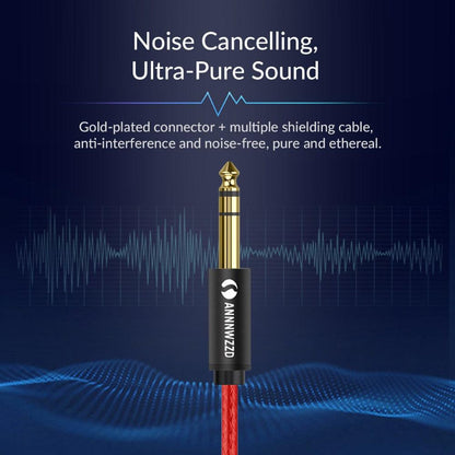 Balanced Signal 6.35mm 1/4 Inch Stereo Cable Jack For Guitar Amplifier Keyboard Professional Instrument Speaker