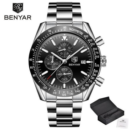 2021 Blue Men Watch Luxury Design Watches Silicone Band Male Wrist Watches Men's Chronograph Round Watch