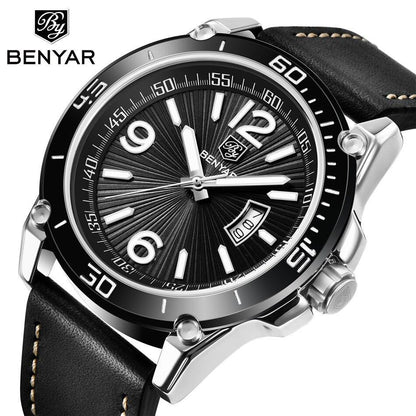 Top Luxury Fashion Mens Watches Quartz Casual Leather Design Sport Analog Waterproof Classic Wrist Watch