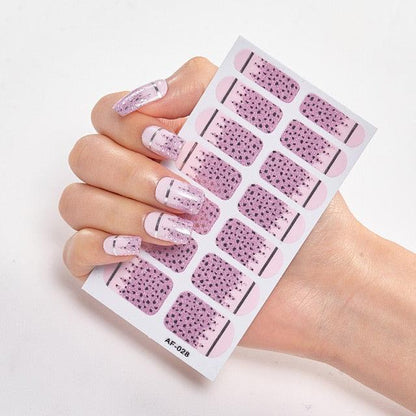 Full Cover Nail Stickers Nail Polish Nail Decoration Nails Sticker Designer Self Adhesive Nail Sticker Creative Nail Art Sticker Sticker Nail Decorations Accessories Metal Curve Stripe Lines Design Letter Nail Sticker Adhesive Decoration Template
