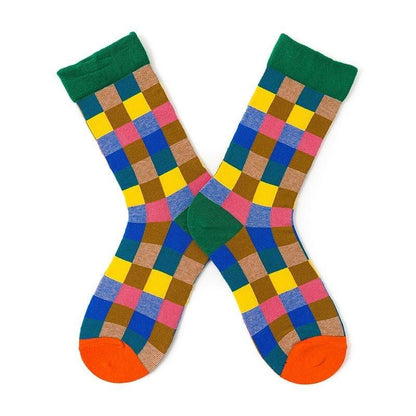 Novelty Happy Funny Women Graphic Short Socks Socks Combed Out Of Pure Cotton Art Abstract Oil Painting Socks French Style Crew Socks For Men And Women
