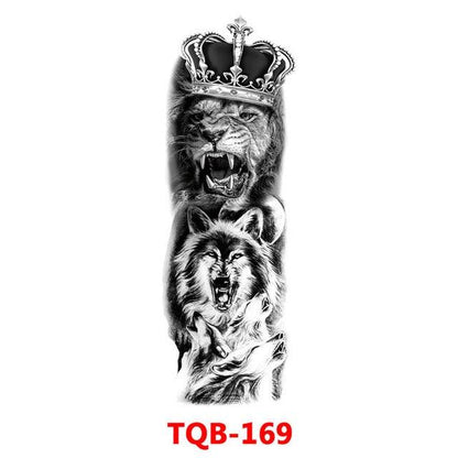 Full Arm Large Size Sleeve Temporary Sticker Dragon Tattoo Waterproof Body Art Realistic 3D Design For Mens