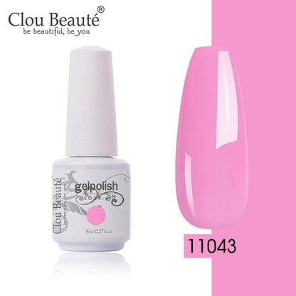 New 2022 Women Gel Nail Polish Pure Pink UV Gel Nail Polish Art Manicure Luxury Colorful Design For Ladies and Womens