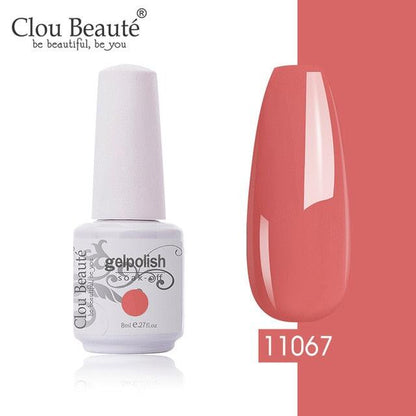 New 2022 Women Gel Nail Polish Pure Pink UV Gel Nail Polish Art Manicure Luxury Colorful Design For Ladies and Womens