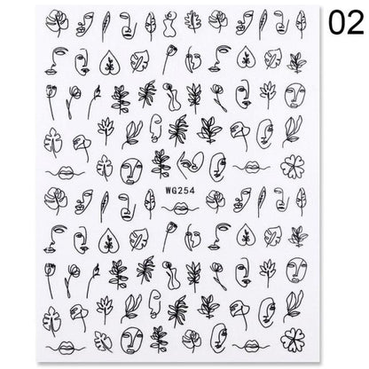 Alphabet Love Shaped  Pattern 3D Nail Stickers Slider Valentine Day Decals Foil For Love Nail Art Decoration Pop Art Nail Stickers Sexy Girl Designs Comics Water Transfer Decals Manicure Lips Nail Art Decorations Slider Nail Art Stickers