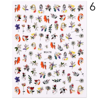 Alphabet Love Shaped  Pattern 3D Nail Stickers Slider Valentine Day Decals Foil For Love Nail Art Decoration Pop Art Nail Stickers Sexy Girl Designs Comics Water Transfer Decals Manicure Lips Nail Art Decorations Slider Nail Art Stickers