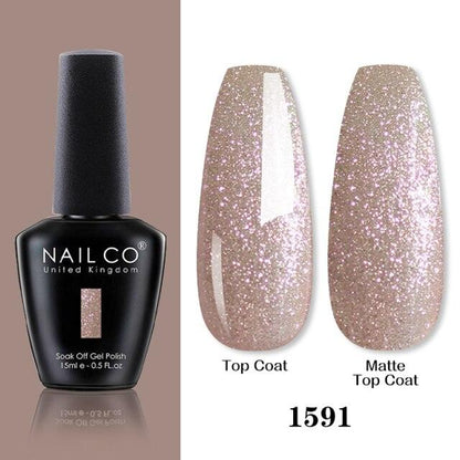 Womens Gel Nail Polish Multi Glossy and Matte Colors Elegant Manicure Design For Womens