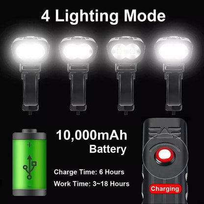 Bike Light USB Rechargeable 3000 Lumens Bike Headlight LED Super Bright Flashlight Front Lights And Back Rear Light Adjustable Lightness Waterproof And Large Capacity Battery 10000mAh