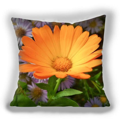 Bright Red Flower Cushion Cover Home Fashion Decoration Red Orange Pink Poppy Flowers Decorative Throw Pillow Cover Case Cushion Home Living Room Pillow Case Super Soft Short Plush Cushion Cover 45x45CM