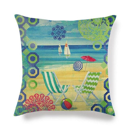 Pillowcase Sofa Cushion Cover Decoration Linen Pillow Case Higher Quality Marine Sea Life Pillow Covers Cases Super Soft Square Cushion Decorative Pillow Pattern Sofa Pillow Cover Couch Pillow 45x45CM