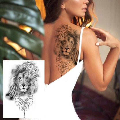 Realistic Tattoos Temporary Womens Flower Sticker Tattoos Waterproof Women Body Art Fake Legs Tattoo Stickers