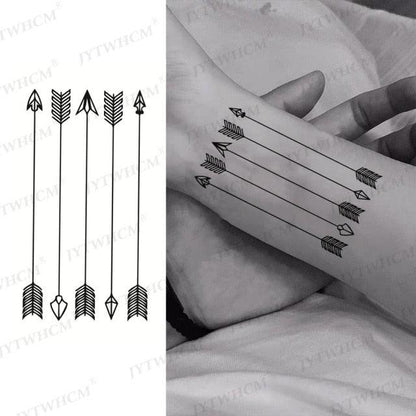 Elegant Small Waterproof Temporary Tattoo Sticker Makeup Flame Finger Black Square Rose Flower High Quality Design For Womens
