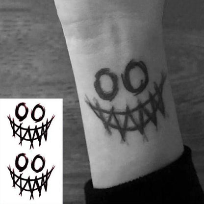 Elegant Small Waterproof Temporary Tattoo Sticker Makeup Flame Finger Black Square Rose Flower High Quality Design For Womens