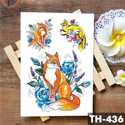 Realistic 3D Wolf Moon Temporary Tattoo Sticker Waterproof Stylish Body New Luxury Animal Tattoo For Men Women