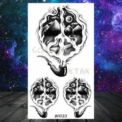 Realistic Small Planets Temporary Tattoos Arm Waterpoof Black Sticker Space Planets For Girls And Boys